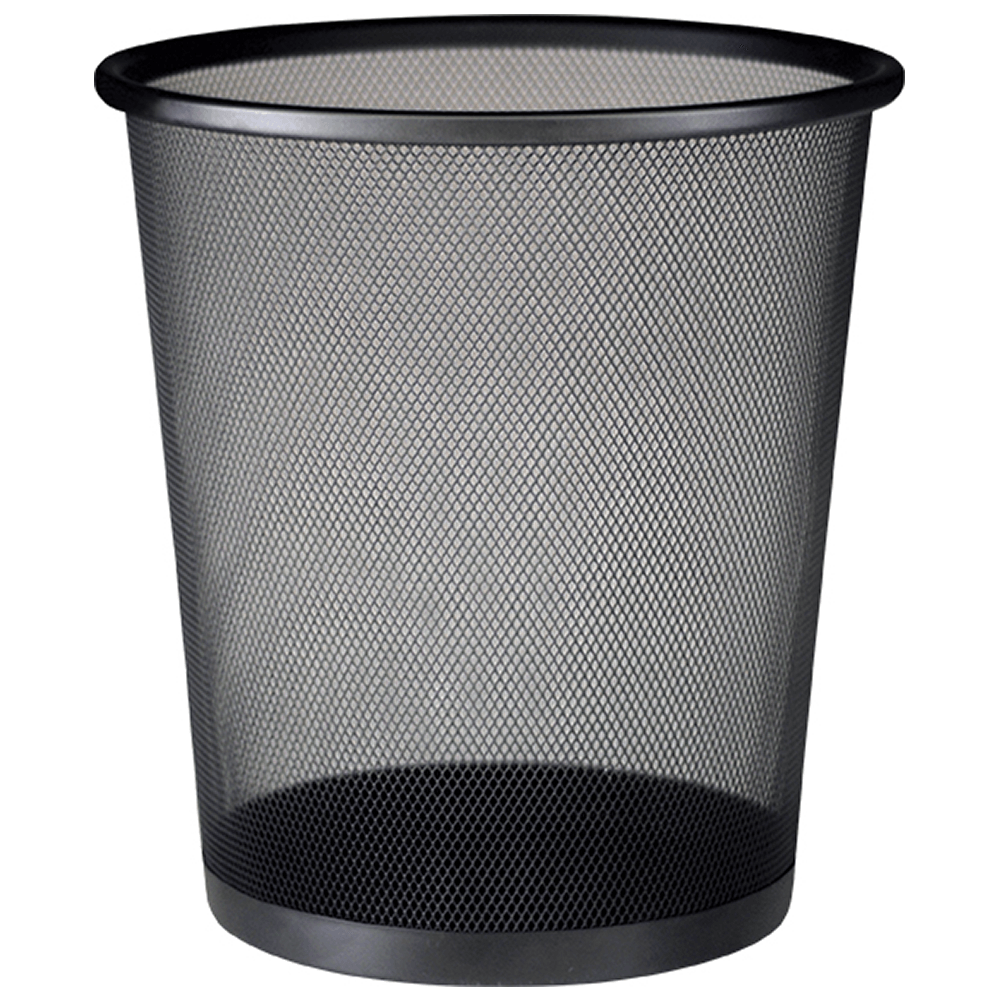 Cesto De Lixo Para Rua Cesto de Lixo Basket Aço 16 Litros Preto - Mor - costaatacado