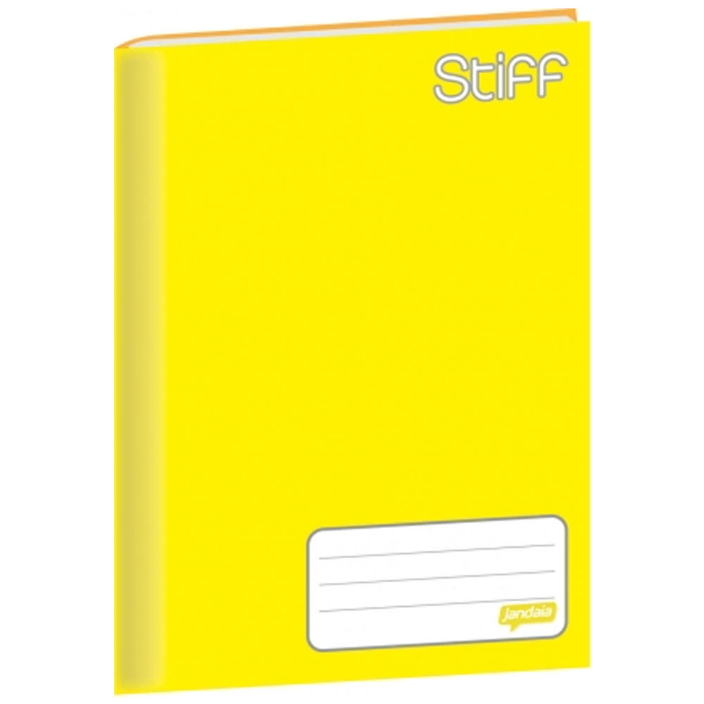 Caderno-Brochura-14-Jandaia-Stiff-96-Folhas-Capa-Dura-Amarelo