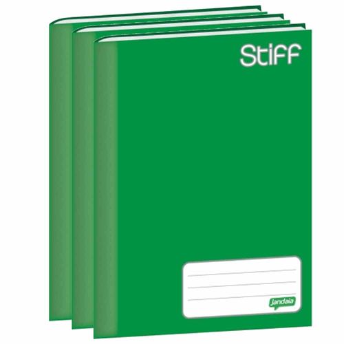Caderno-Brochura-14-Jandaia-Stiff-96-Folhas-Verde-5-Unidades