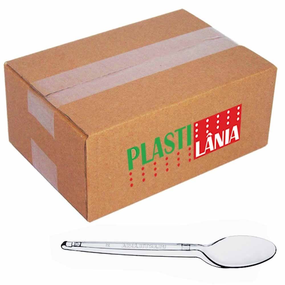 Colher-Plastica-Sobremesa-Plastilania-Cristal-1000-Unidades