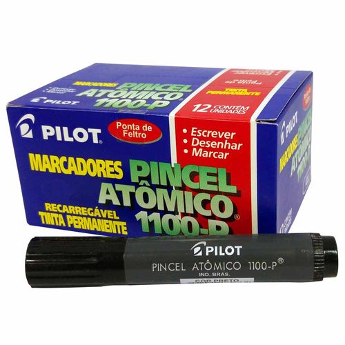 Pincel-Atomico-Pilot-1100-P-Preto-12-Unidades