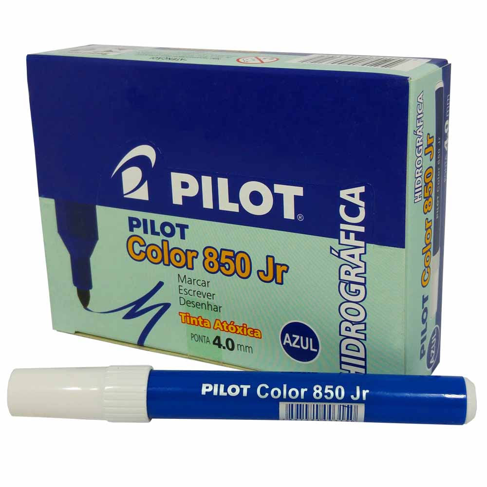Caneta-Hidrografica-Pilot-Color-850-Jr-Azul-12-Unidades
