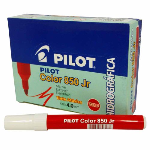 Caneta-Hidrografica-Pilot-Color-850-Jr-Vermelha-12-Unidades