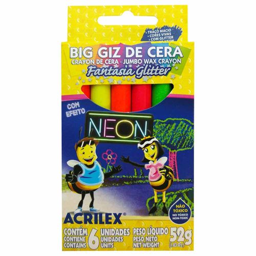 Giz-De-Cera-06-Cores-Fantasia-Glitter-Neon-Acrilex