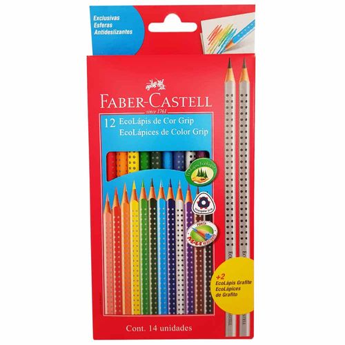 Lapis-de-Cor-12-Cores-Grip-Faber-Castell