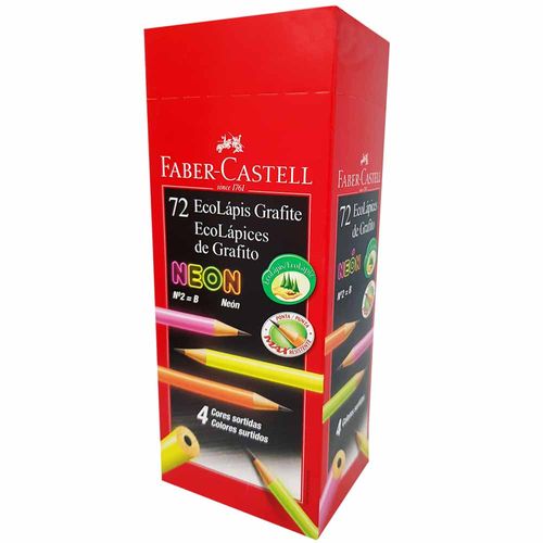 Lapis-Preto-Faber-Castell-MAX-Neon-N°2-72-Unidades
