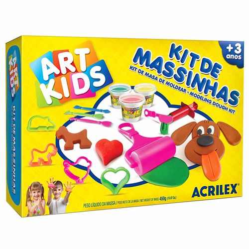 Kit-de-Massinha-de-Modelar-450g-Art-Kids-Acrilex