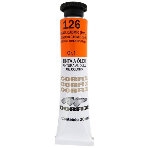 Tinta-Oleo-20ml-126-Laranja-Cadmio-Corfix