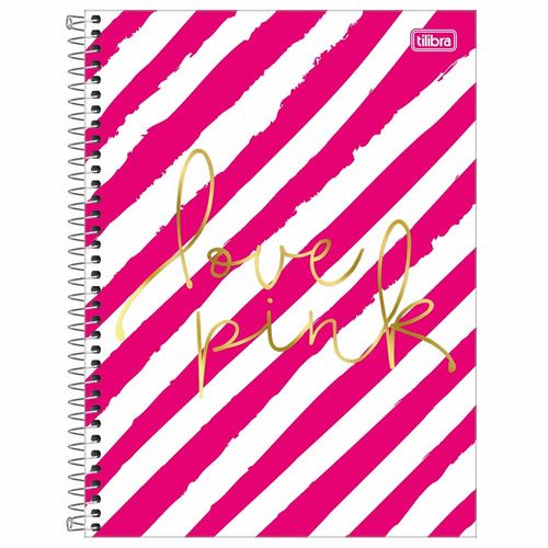 Caderno Universitário Love Pink 10 Matérias Tilibra Costaatacado 9783