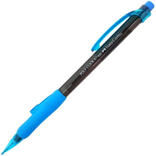 Lapiseira-Faber-Castell-0.7-Poly-Click-Azul