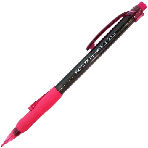 Lapiseira-Faber-Castell-0.5-Poly-Click-Rosa