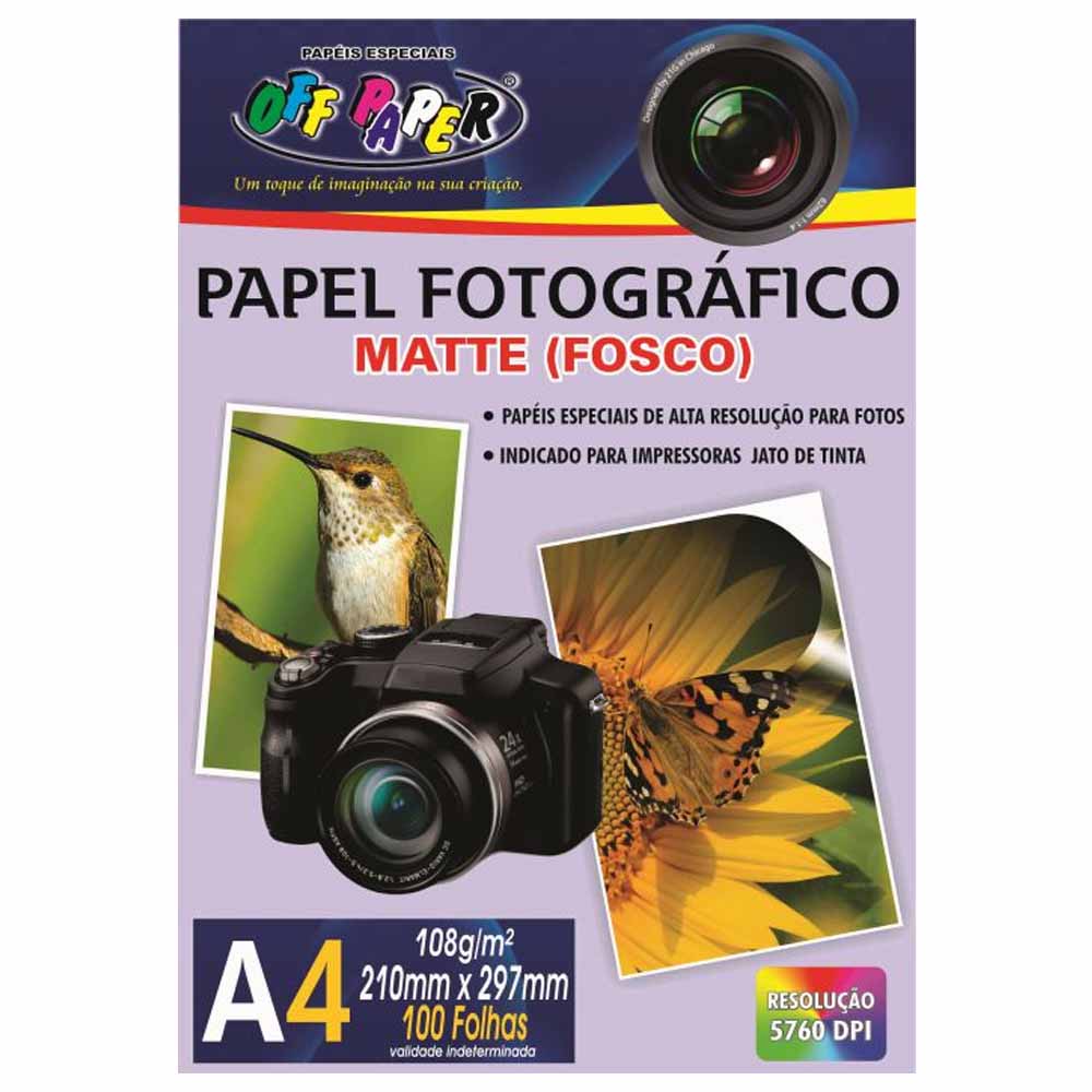 Papel-Fotografico-A4-Matte-Fosco-108g-Off-Paper-100-Folhas