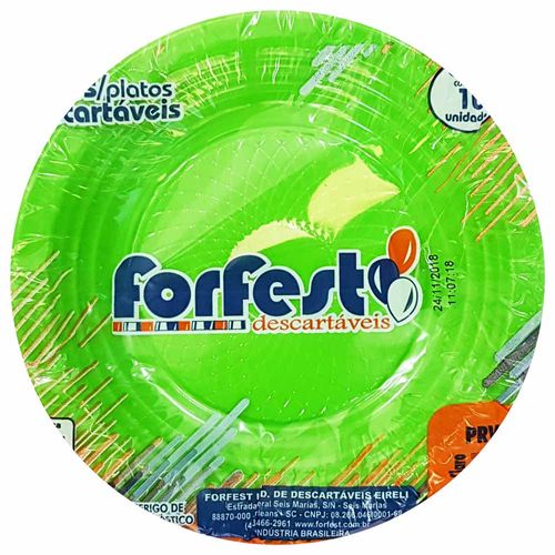 Prato-Descartavel-15cm-Verde-Claro-Forfest-10-Unidades