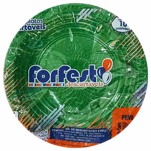 Prato-Descartavel-15cm-Verde-Escuro-Forfest-10-Unidades