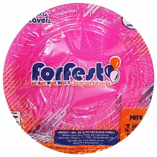 Prato-Descartavel-15cm-Pink-Forfest-10-Unidades