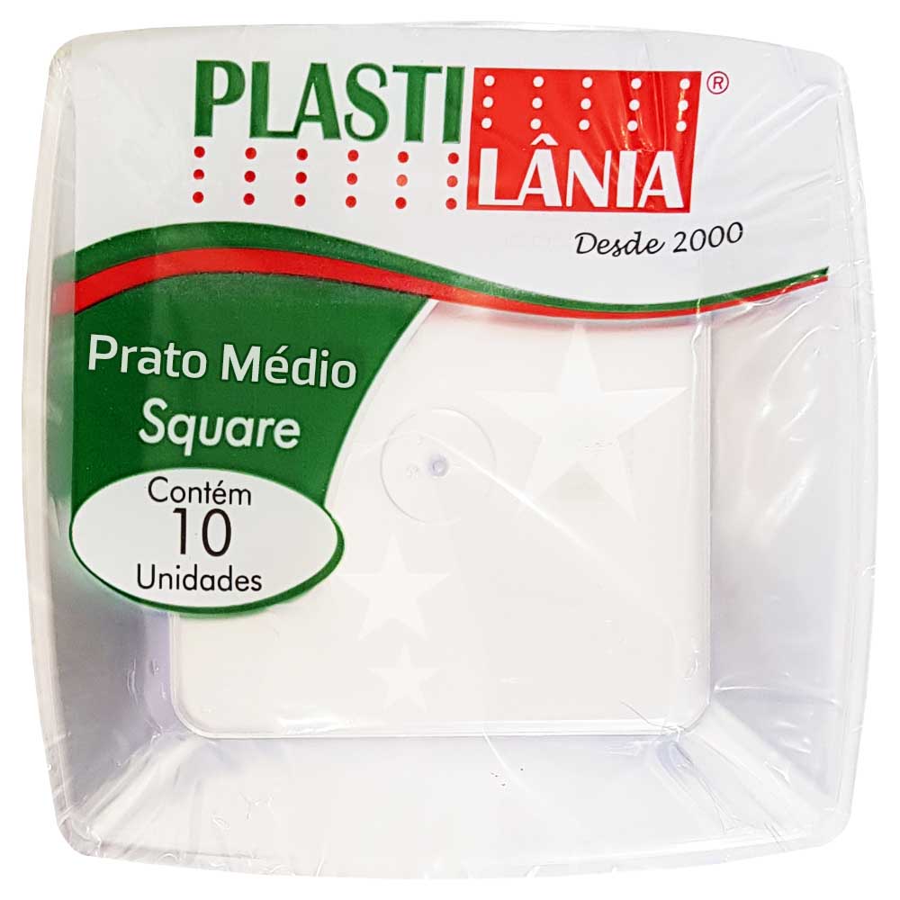 Prato-Descartavel-18cm-Square-Cristal-Plastilania-10-Unidades