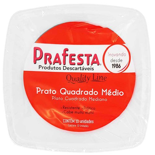 Prato-Descartavel-15cm-Quality-Line-Prafesta-10-Unidades