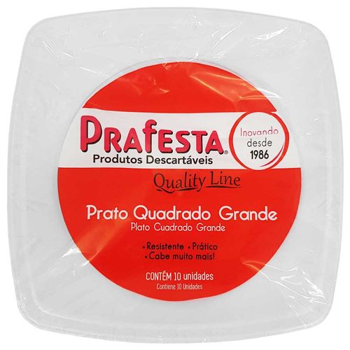 Prato-Descartavel-21cm-Quality-Line-Prafesta-10-Unidades