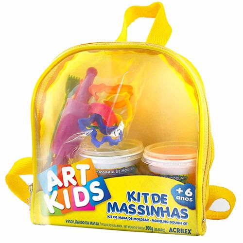 Kit-de-Massinha-de-Modelar-Mochila-300g-Art-Kids-Acrilex