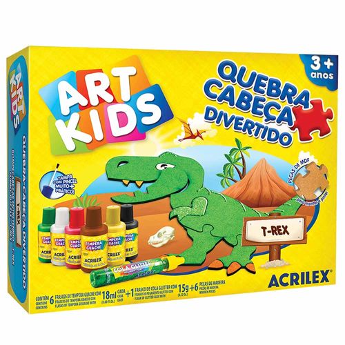 Quebra-Cabeca-Divertido-T-Rex-Art-Kids-Acrilex