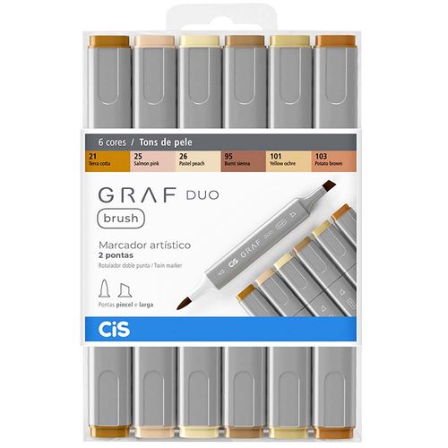 Marcador-Artistico-Graf-Duo-Brush-Tons-de-Pele-Cis-6-Cores