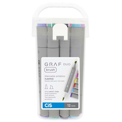 Marcador-Artistico-Graf-Duo-Brush-Cis-12-Cores