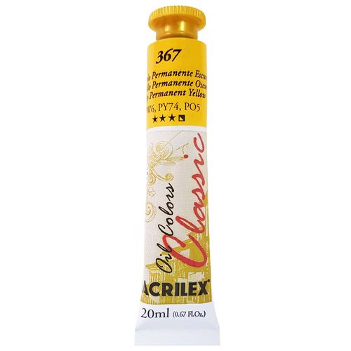 Tinta-Oleo-20ml-Classic-367-Amarelo-Permanente-Escuro-Acrilex