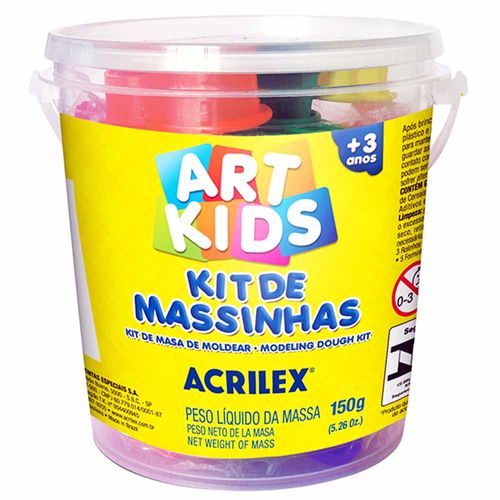 Kit-de-Massinha-de-Modelar-150g-Art-Kids-Acrilex