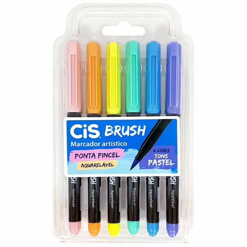 Marcador-Artistico-6-Cores-Brush-Tons-Pastel-Aquarelavel-Cis