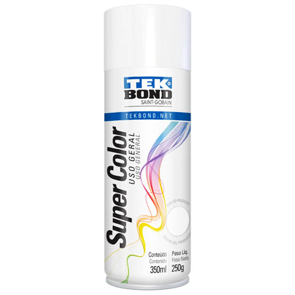 Tinta-em-Spray-Super-Color-350ml-Branco-Brilhante-Tekbond