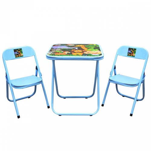 Conjunto-de-Mesa-Infantil-Azul-com-2-Cadeiras-Utilaco