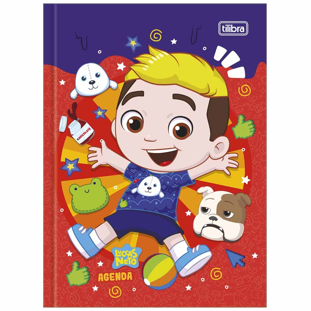 Agenda Permanente Costurada Luccas Neto M4 Tilibra costaatacado