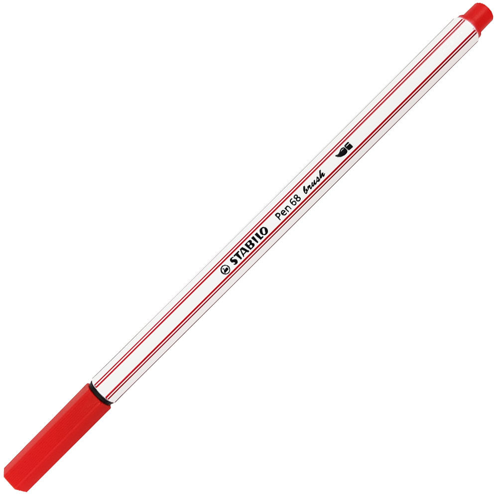 Caneta-Stabilo-Pen-68-Brush-48-Vermelho-Claro