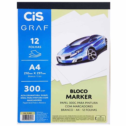 Bloco-Marker-A4-300g-Cis-Graf-20-Folhas