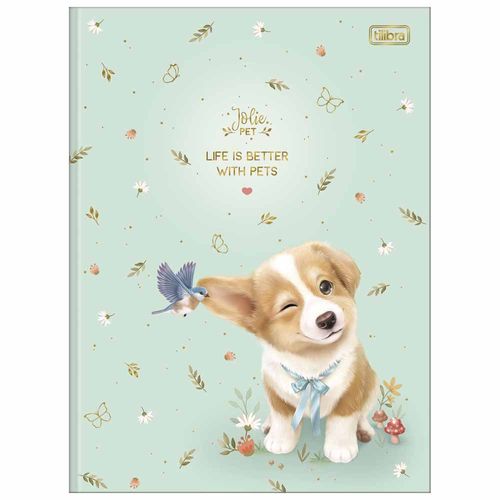 Caderno-Brochura-Jolie-Pet-80-Folhas-Tilibra