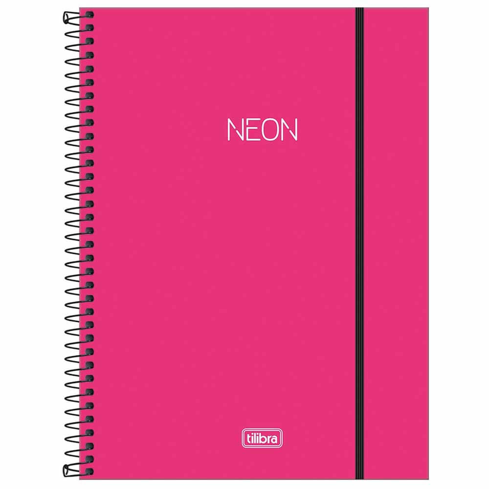 Caderno-Universitario-1-Materia-Neon-Pink-80-Folhas-Tilibra