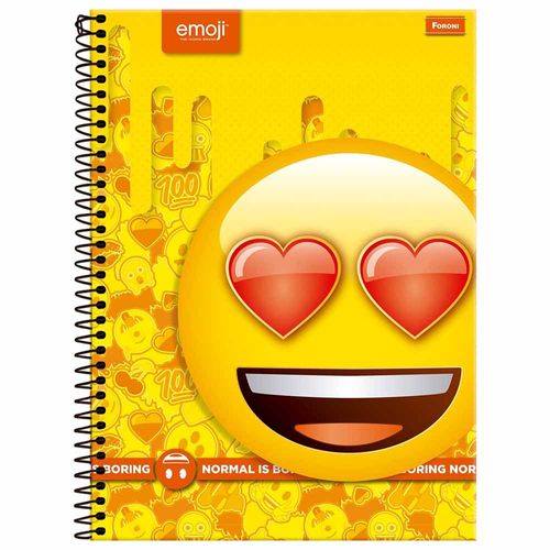 Caderno-Universitario-1-Materia-Emoji-96-Folhas-Foroni