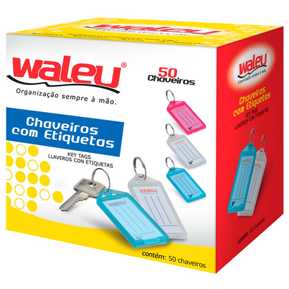 Chaveiro-com-Etiqueta-Organizador-Waleu-50-Unidades