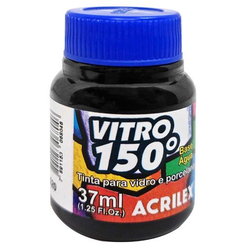 Tinta-Vitro-150°-37ml-520-Preto-Acrilex