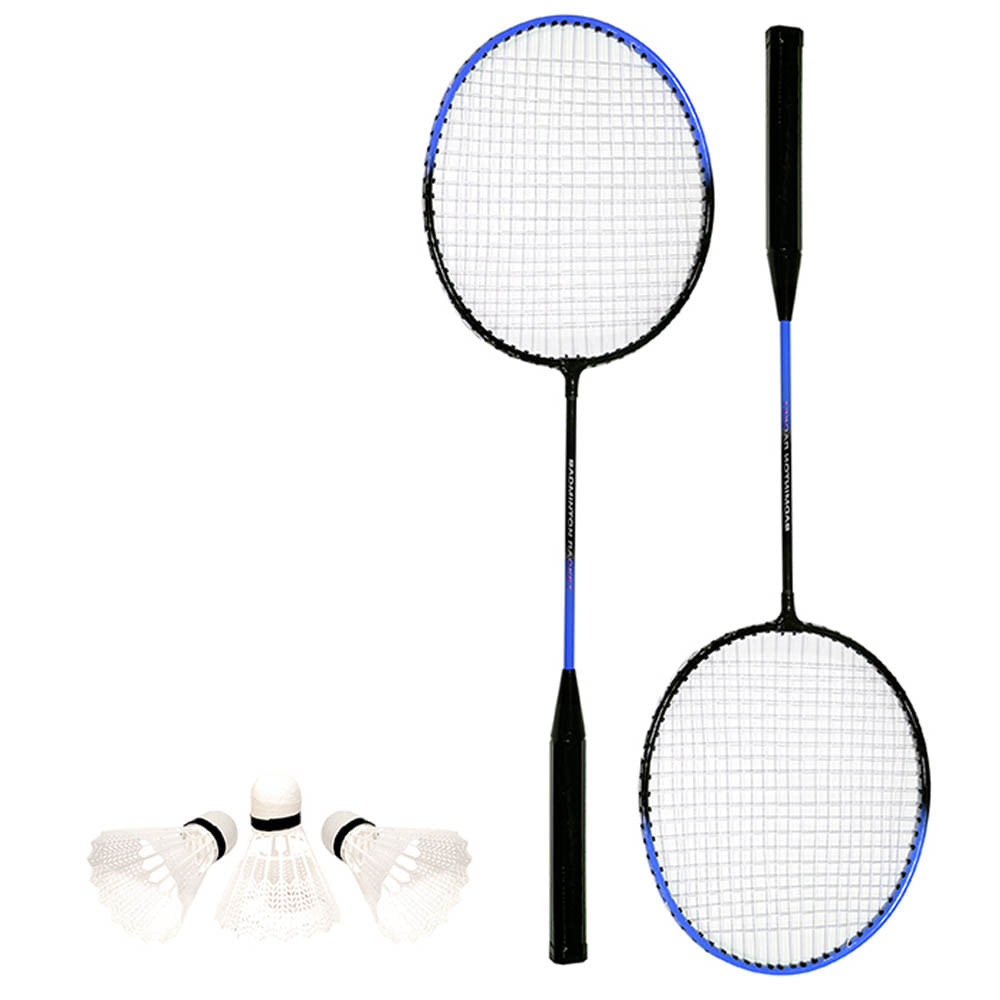 Kit-Badminton-Raquete-e-Peteca-Azul-Art-Sport