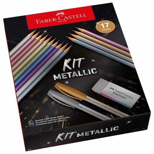 Kit-Metallic-17-Pecas-Faber-Castell