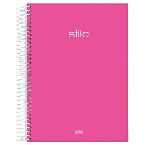 Caderno-Universitario-10-Materias-Stilo-Neon-Pink-160-Folhas-Jandaia