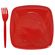 Kit-Festa-Prato-e-Garfo-15cm-Vermelho-Trik-Trik-10-Unidades