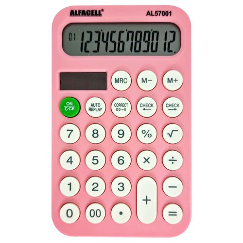 Calculadora-de-Mesa-Alfacell-AL57001-Rosa-12-Digitos