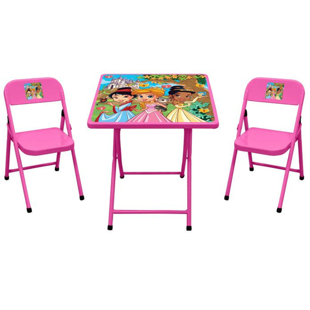 Conjunto-de-Mesa-Infantil-Princesas-com-2-Cadeiras-Acomix