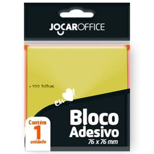 Bloco-Adesivo-Jocar-Office-76x76mm-Amarelo-100-Folhas