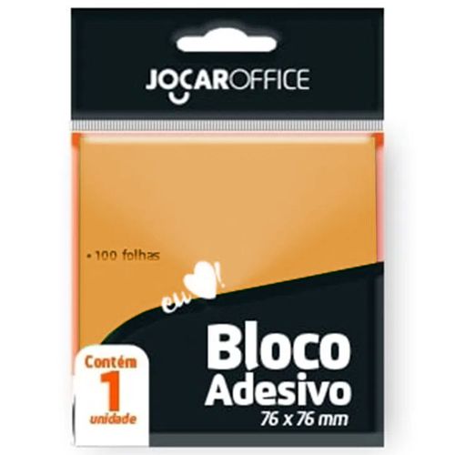 Bloco-Adesivo-Jocar-Office-76x76mm-Laranja-100-Folhas