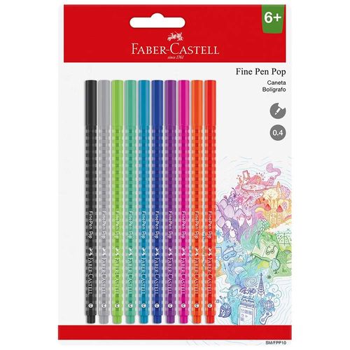 Caneta-Fine-Pen-Pop-10-Cores-0.4-Faber-Castell