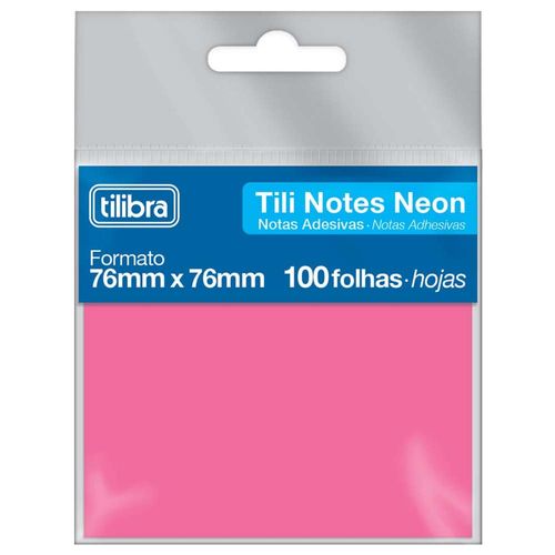 Bloco-Adesivo-Tili-Notes-Tilibra-76x76mm-Rosa-100-Folhas