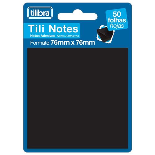 Bloco-Adesivo-Tili-Notes-Tilibra-76x76mm-Preto-50-Folhas